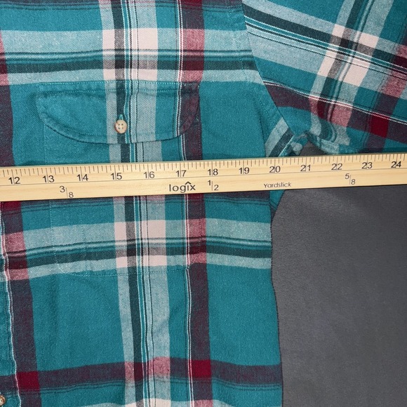 Allen Solly Shirt Mens Medium Kirk Flannel Plaid Button Up Casual Preppy - Picture 7 of 8
